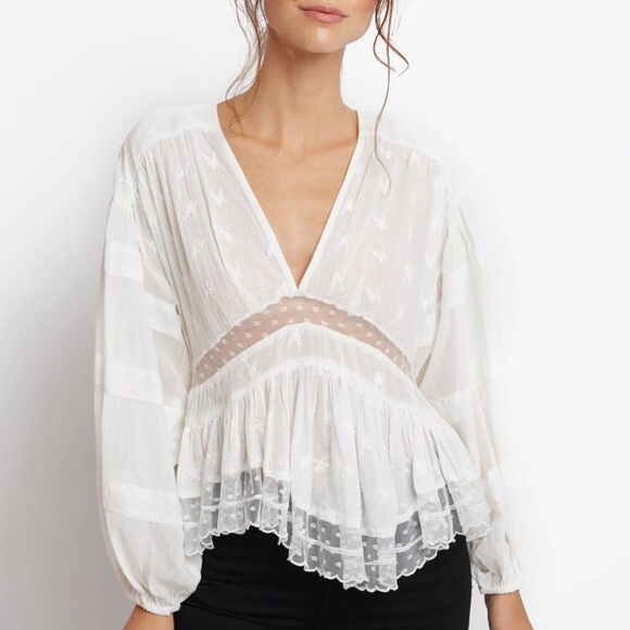 Free People Nostalgic Feels Lace Blouse - Picture 9 of 9